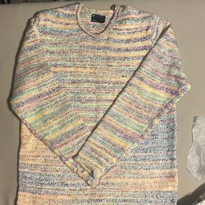 ASOS barely worn rainbow crew neck sweater men’s XL